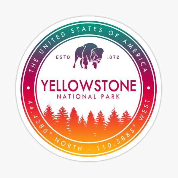 Item preview, Yellowstone National Park Wyoming Montana Idaho Emblem Souvenirs designed and sold by Brandon Fuller.