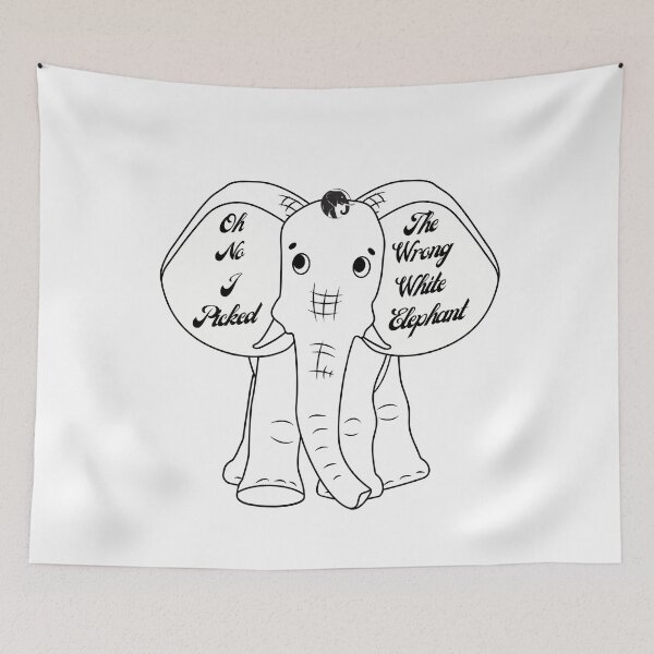 Item preview, Oh No I Picked The Wrong White kawaii Elephant  designed and sold by Swagmode.