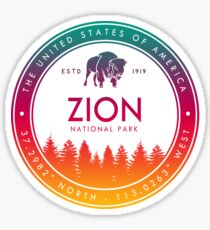 Zion Nationalpark Utah Emblem UT Souvenirs Sticker