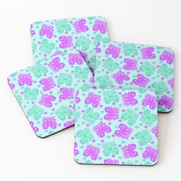 Item preview, Colorful Purple and Turquoise Octopus Repeat Pattern designed and sold by LaRoach Digital Arts.