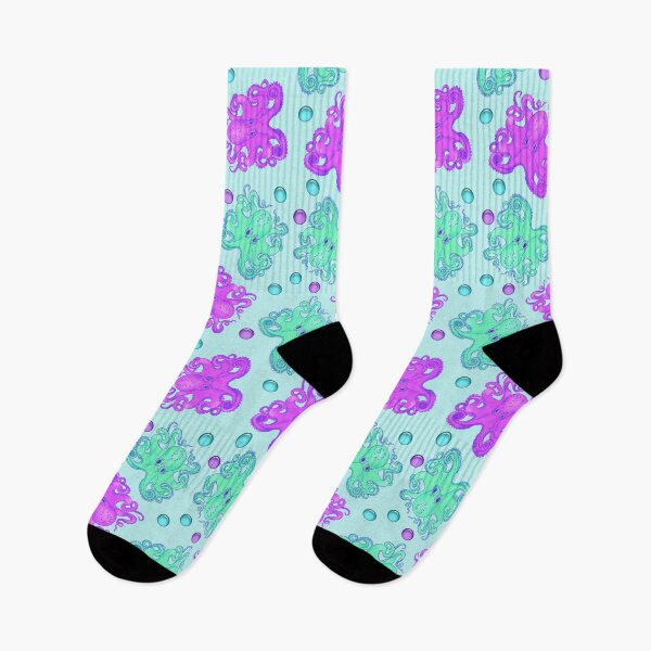 Item preview, Colorful Purple and Turquoise Octopus Repeat Pattern designed and sold by LaRoach Digital Arts.