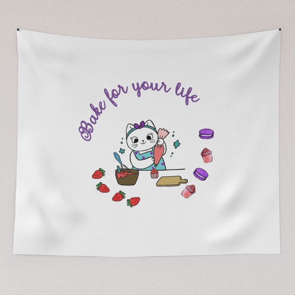 Item preview, Bake for your life. Baking cat. designed and sold by mayaayeis.
