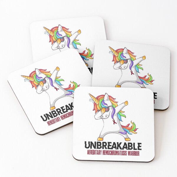 Item preview, Hereditary Hemochromatosis Awareness - Unicorn Hereditary Hemochromatosis Warrior Ribbon UNBREAKABLE designed and sold by Fernandezf.