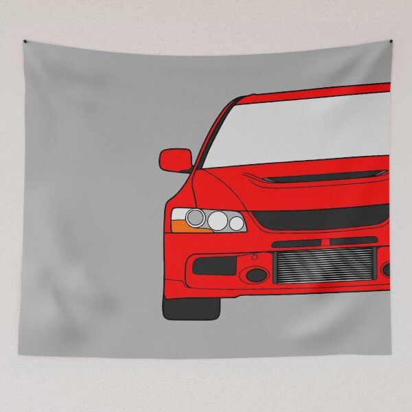 Artikelvorschau, Mitsubishi Lancer EVO IX, einfarbig rot entworfen und verkauft von EdimDesign.