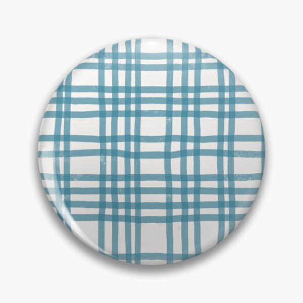 Item preview, Organic textured plaid in eye catching turquoise and cream designed and sold by FrancesPoff.