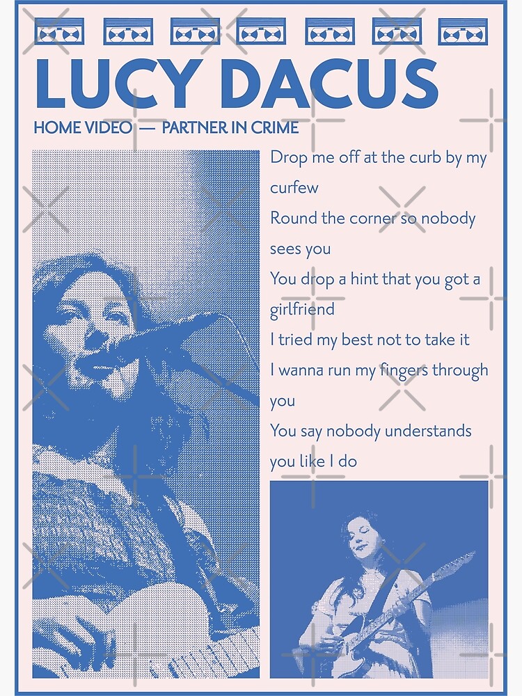 lucy dacus home video partner in crime design Poster for Sale by  curlinashop