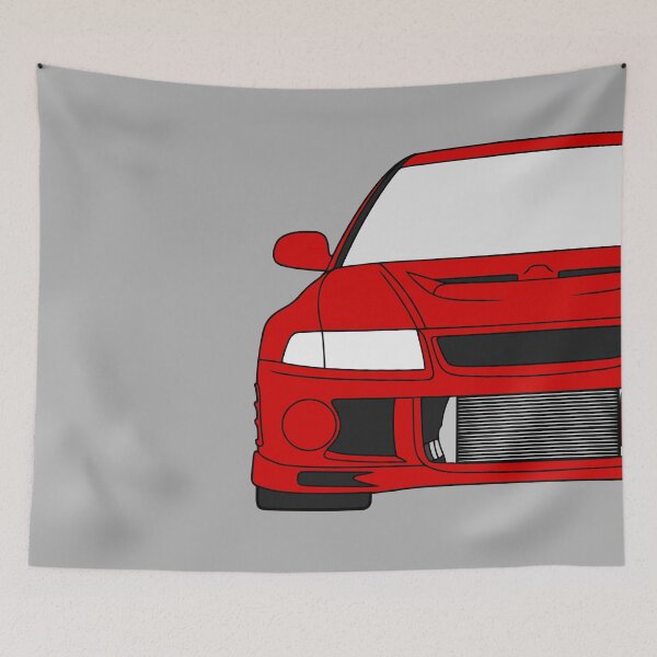 Artikelvorschau, Mitsubishi Lancer EVO VI in passionsroter Farbe entworfen und verkauft von EdimDesign.