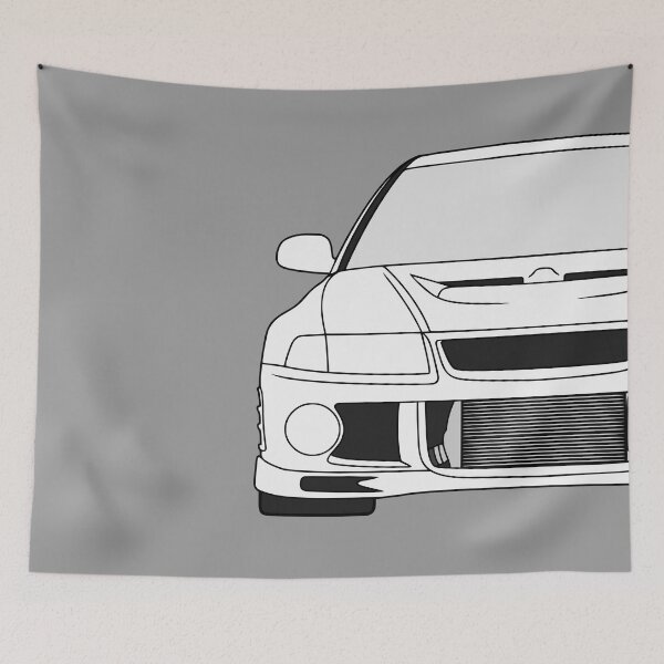Artikelvorschau, Mitsubishi Lancer EVO VI weiße Farbe entworfen und verkauft von EdimDesign.