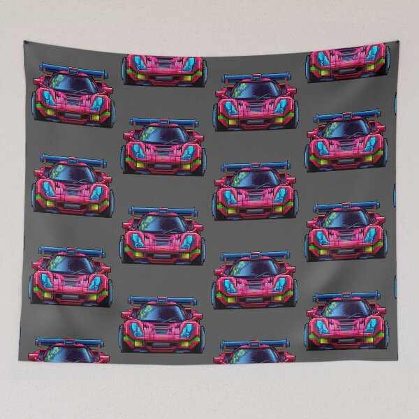 Artikelvorschau, Roter Supersportwagen in Pixelkunst. entworfen und verkauft von Pixelarium.