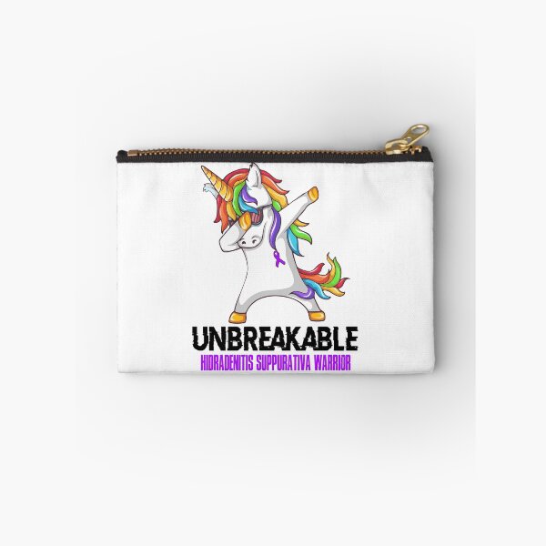 Item preview, Hidradenitis Suppurativa Awareness - Unicorn Hidradenitis Suppurativa Warrior Ribbon UNBREAKABLE designed and sold by Fernandezf.