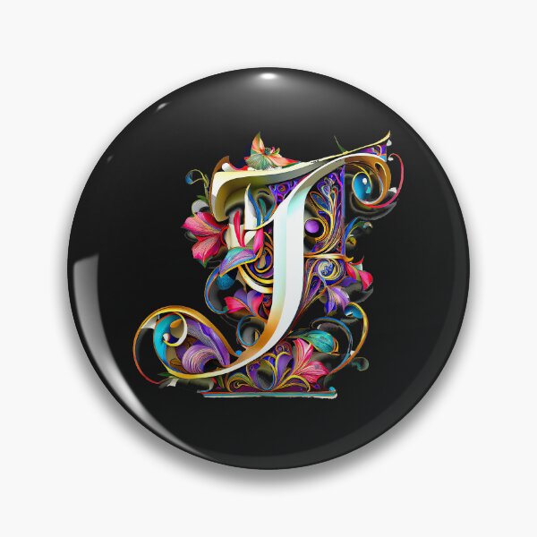 Item preview, Art Font Letter T: Art Nouveau Style, Unique and Colorful, Black Background designed and sold by factory88.