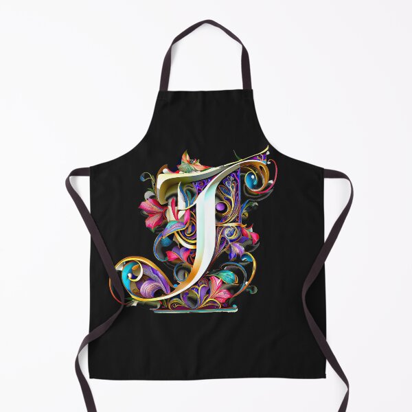 Item preview, Art Font Letter T: Art Nouveau Style, Unique and Colorful, Black Background designed and sold by factory88.