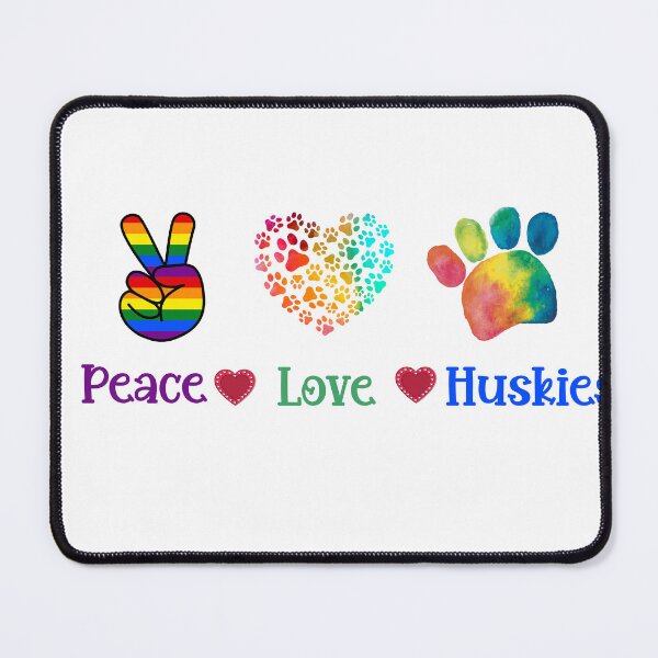 Item preview, Peace Love and Huskies. Peace Love and Pugs. Peave Love and Canines designed and sold by Doggymadness.