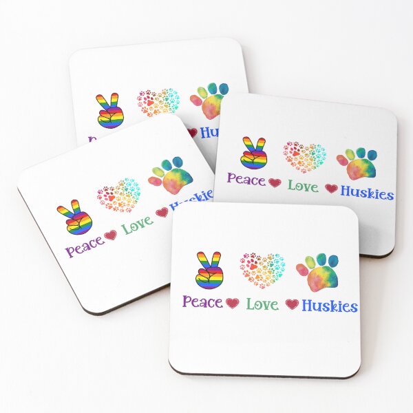 Item preview, Peace Love and Huskies. Peace Love and Pugs. Peave Love and Canines designed and sold by Doggymadness.