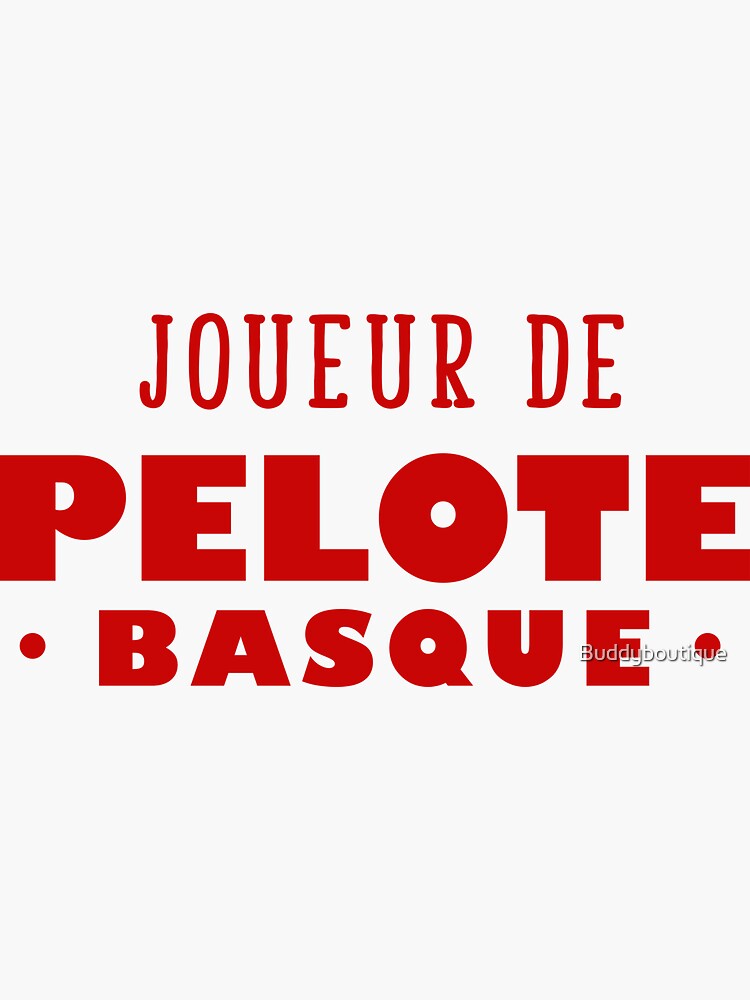 Sport Basque Pelota Player Sticker For Sale By Buddyboutique Redbubble