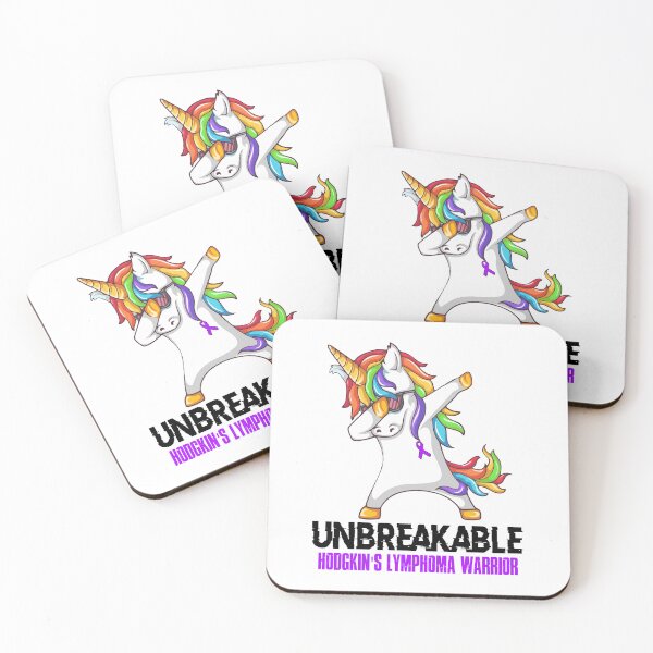 Item preview, Hodgkin's Lymphoma Awareness - Unicorn Hodgkin's Lymphoma Warrior Ribbon UNBREAKABLE designed and sold by Fernandezf.