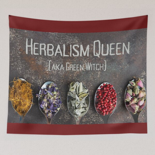 Item preview, Herbalism Queen aka Green Witch designed and sold by Edenglow Prints & Peculiars.