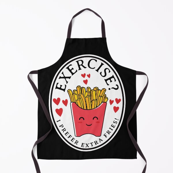 Item preview, Exercise I Prefer Extra Fries - Funny French Fry Food Pun designed and sold by TheButtonCrew.