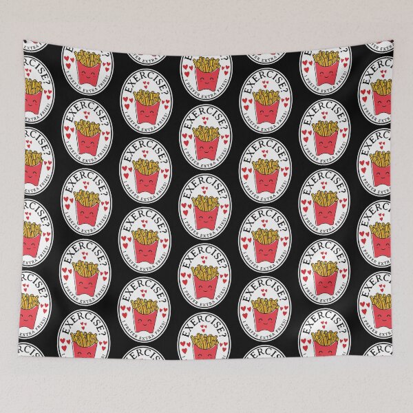 Item preview, Exercise I Prefer Extra Fries - Funny French Fry Food Pun designed and sold by TheButtonCrew.