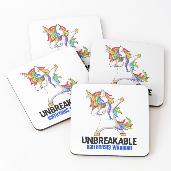 Item preview, Ichthyosis Awareness - Unicorn Ichthyosis Warrior Ribbon UNBREAKABLE designed and sold by Fernandezf.
