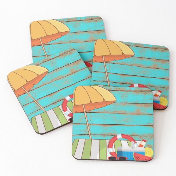 Item preview, Beach picnic on blue shiplap designed and sold by therapymama.