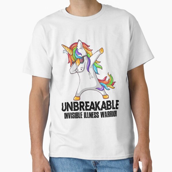 Item preview, Invisible Illness Awareness - Unicorn Invisible Illness Warrior Ribbon UNBREAKABLE designed and sold by Fernandezf.