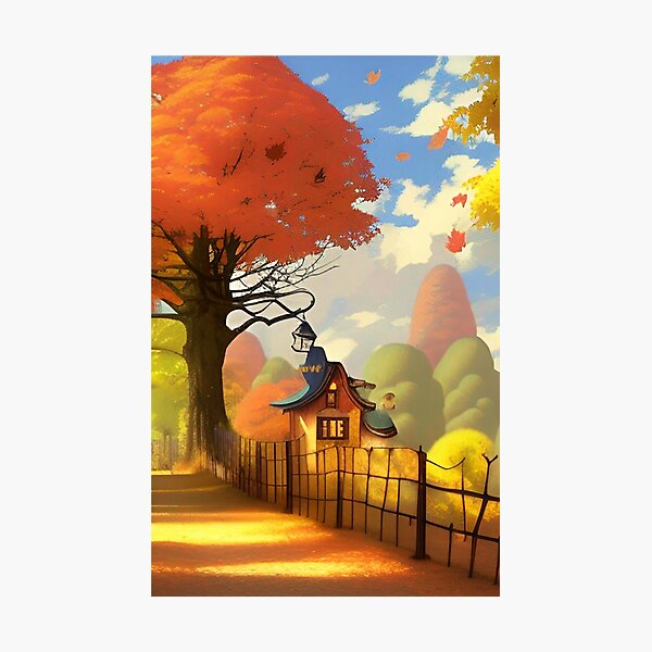 Item preview, Countryside along the autumn road designed and sold by PSYCO-art.