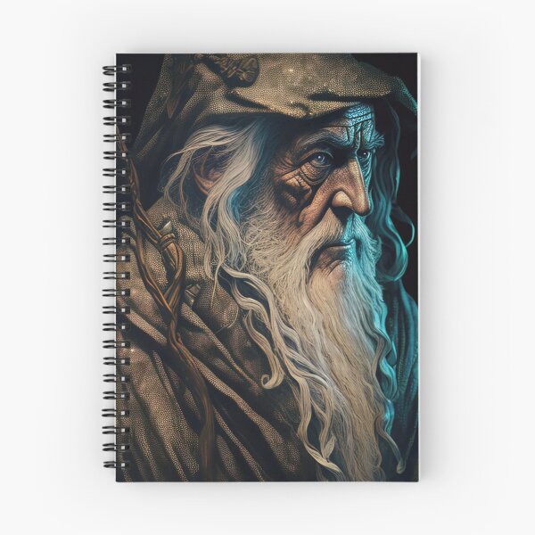 Item preview, Old wise wizard with long gray beard illustration designed and sold by RK - Shop.