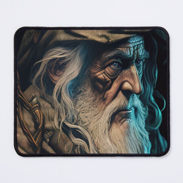 Item preview, Old wise wizard with long gray beard illustration designed and sold by RK - Shop.