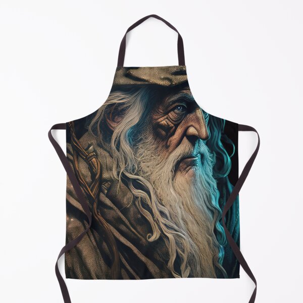 Item preview, Old wise wizard with long gray beard illustration designed and sold by RK - Shop.