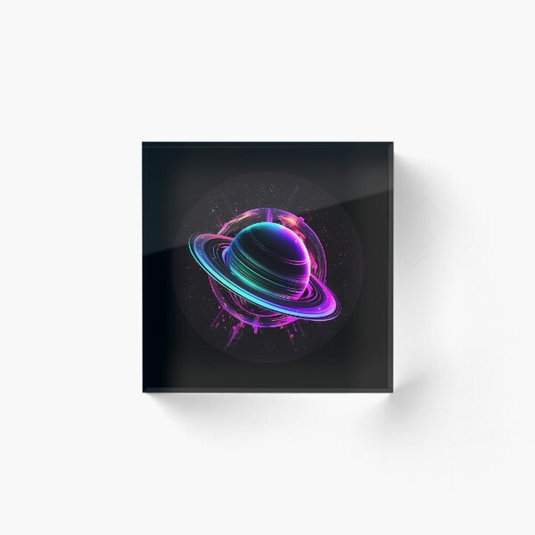 Aperçu de l'œuvre Saturne au néon créée et vendue par KittyCat08.