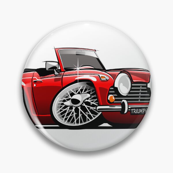 Item preview, Triumph TR4 / TR5 caricature red designed and sold by car2oonz.