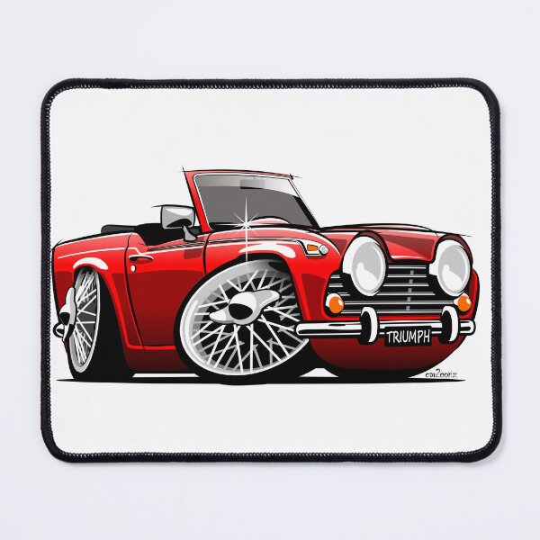 Item preview, Triumph TR4 / TR5 caricature red designed and sold by car2oonz.