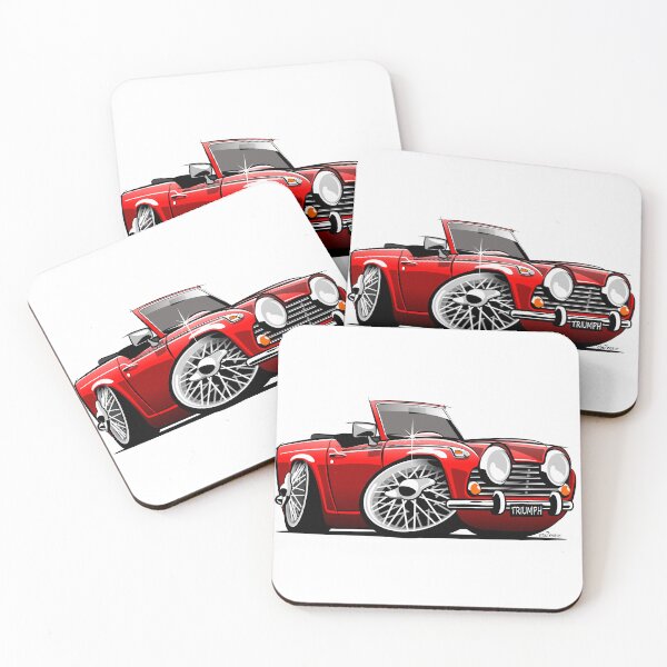Item preview, Triumph TR4 / TR5 caricature red designed and sold by car2oonz.