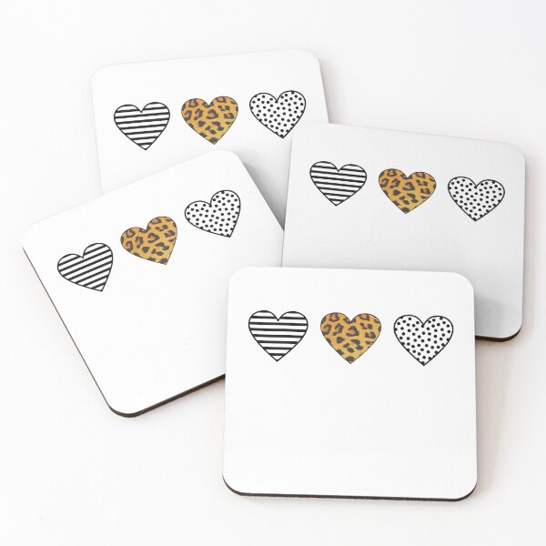 Item preview, Three Hearts, Leopard Print, Dot, Stripe designed and sold by artfulnotebook.