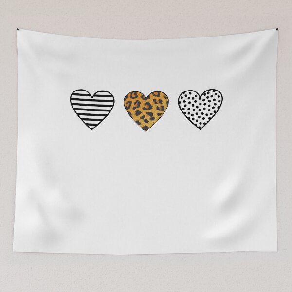 Item preview, Three Hearts, Leopard Print, Dot, Stripe designed and sold by artfulnotebook.