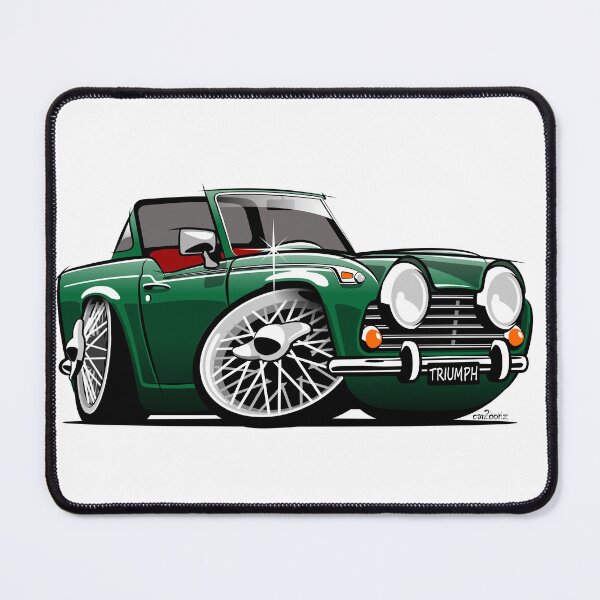 Item preview, Triumph TR4 / TR5 caricature green designed and sold by car2oonz.