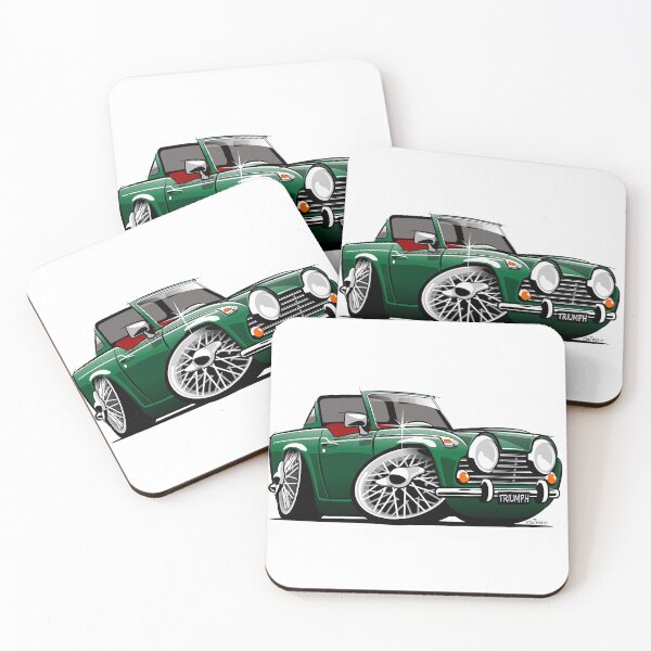 Item preview, Triumph TR4 / TR5 caricature green designed and sold by car2oonz.