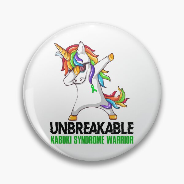 Item preview, Kabuki Syndrome Awareness - Unicorn Kabuki Syndrome Warrior Ribbon UNBREAKABLE designed and sold by Fernandezf.
