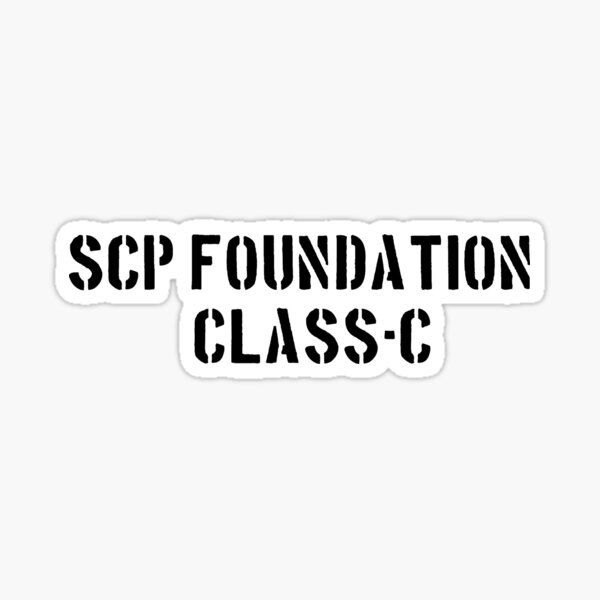 SCP Foundation (in Black) Sticker for Sale by MagentaBlimp