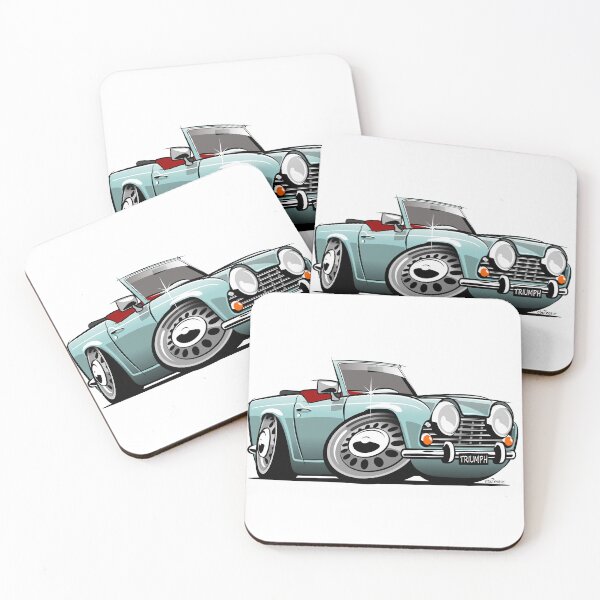 Item preview, Triumph TR4 / TR5 caricature light blue designed and sold by car2oonz.