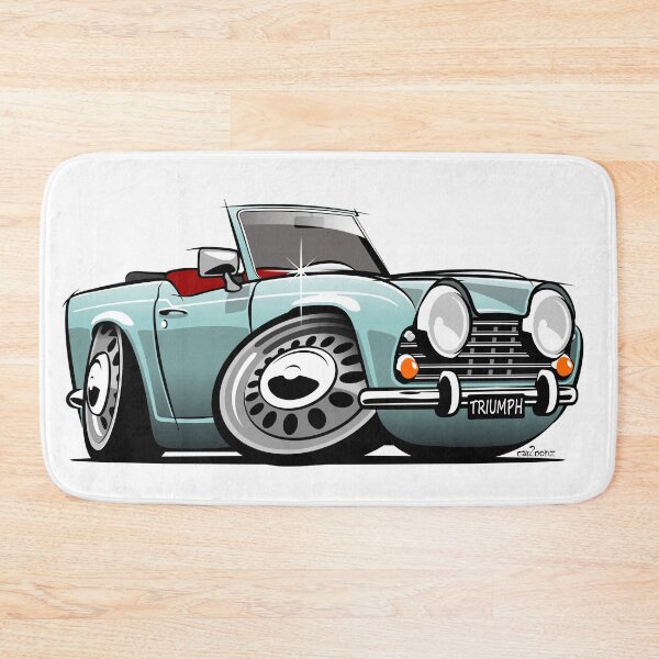 Item preview, Triumph TR4 / TR5 caricature light blue designed and sold by car2oonz.