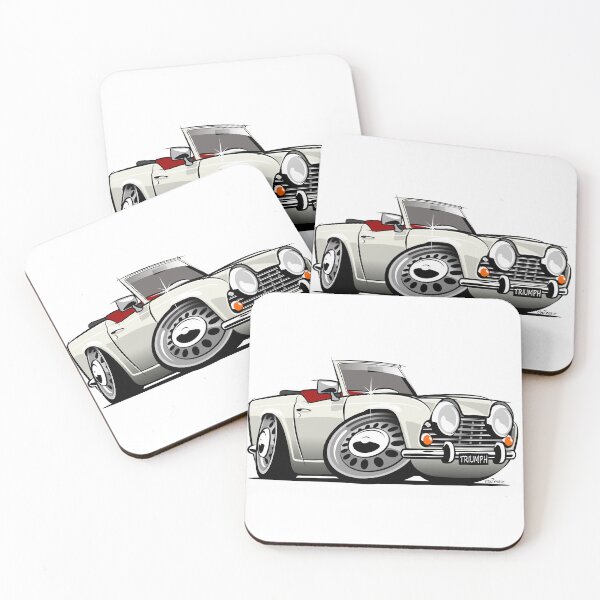 Item preview, Triumph TR4 / TR5 caricature old english white designed and sold by car2oonz.