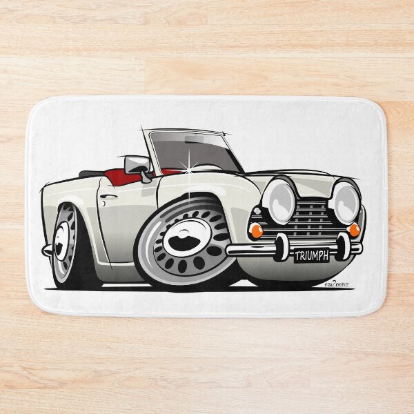 Item preview, Triumph TR4 / TR5 caricature old english white designed and sold by car2oonz.