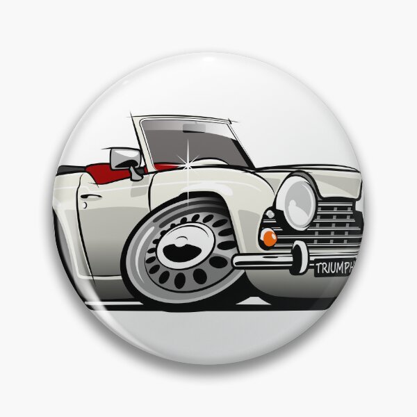 Item preview, Triumph TR4 / TR5 caricature old english white designed and sold by car2oonz.