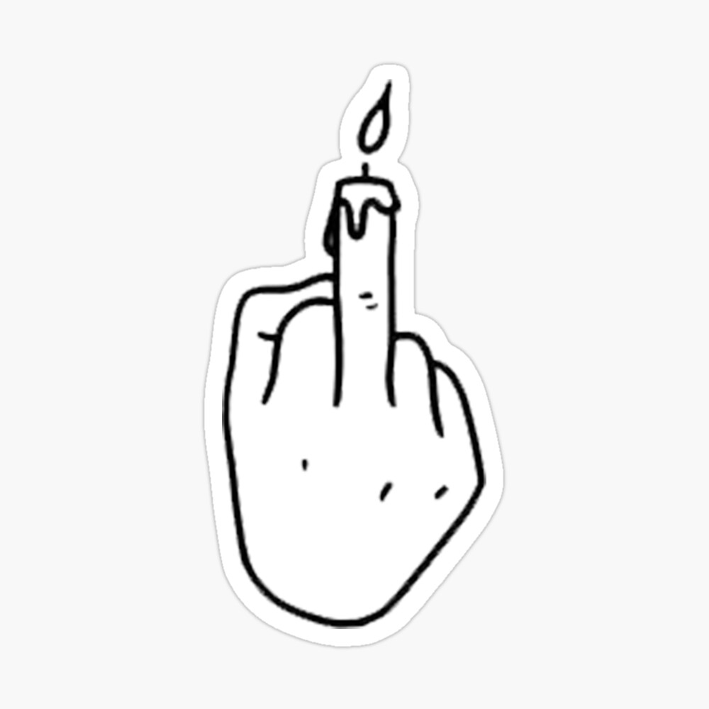 the melted middle finger | Greeting Card
