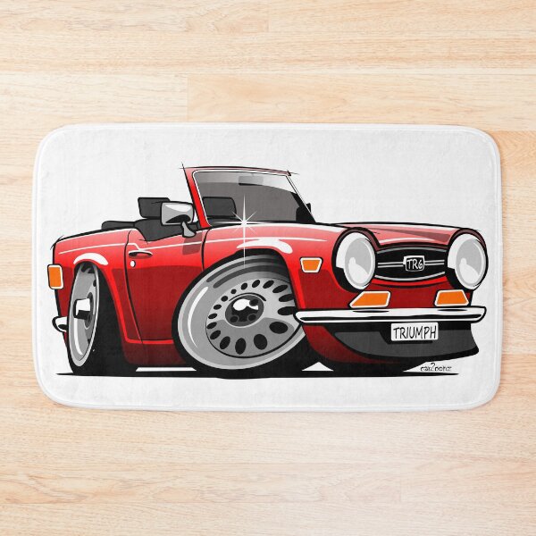 Item preview, Triumph TR6 caricature red designed and sold by car2oonz.