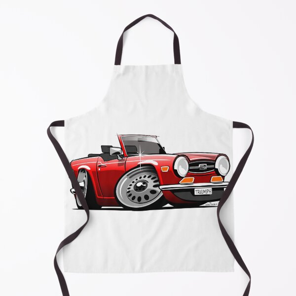 Item preview, Triumph TR6 caricature red designed and sold by car2oonz.