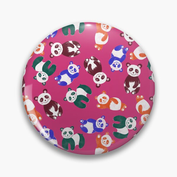Item preview, Happy-pandas-colorful-pink-cute-cuddly-animals designed and sold by Kimmygowland.