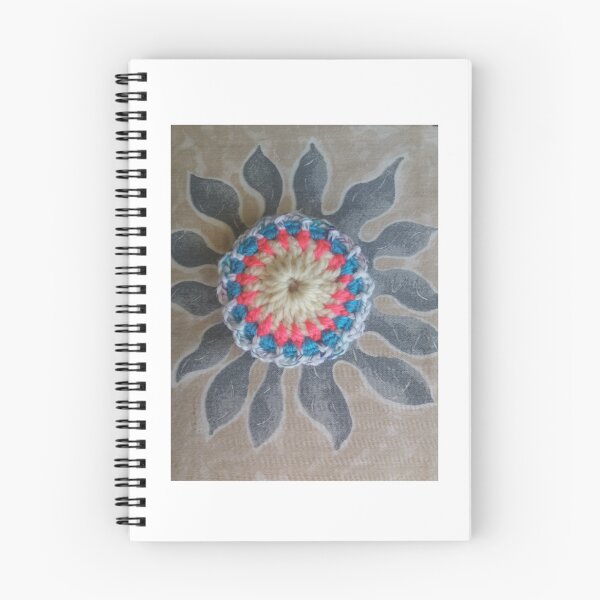 Item preview, Handmade mandala crocheted - wool and vintage fabric // designed and sold by Lillrose.